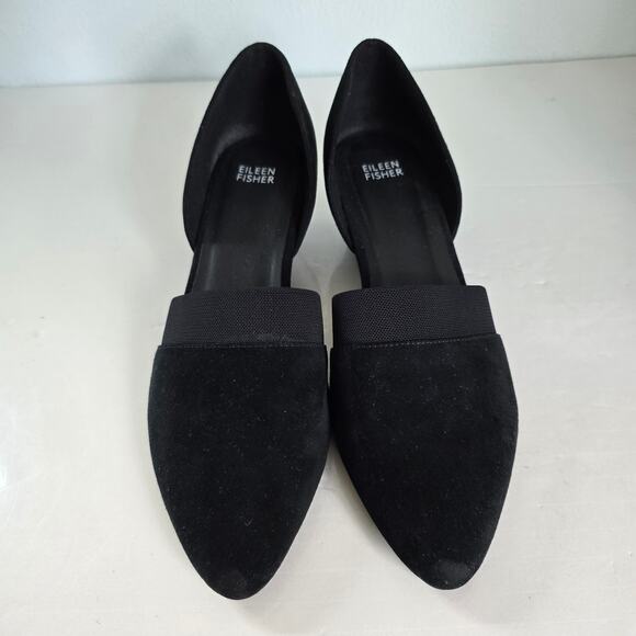 Eileen Fisher Hilly D‘Orsay Shoes Women's 11 Black Suede Career Minimalist Lagom - Picture 6 of 11